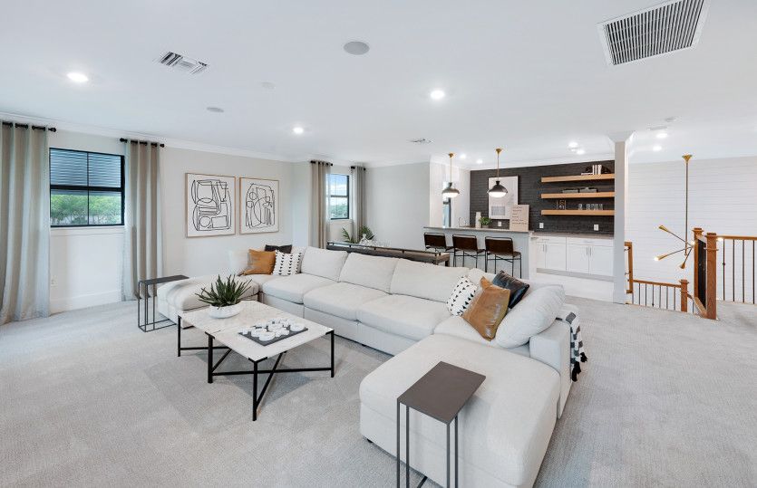 Optional loft with wet bar