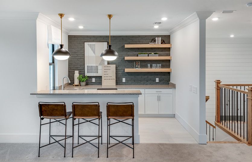 Optional wet bar in loft, perfect for entertaining
