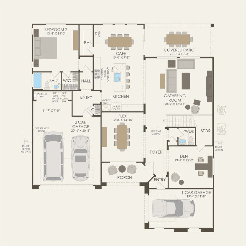 First Floor 5 br / 4.5 ba