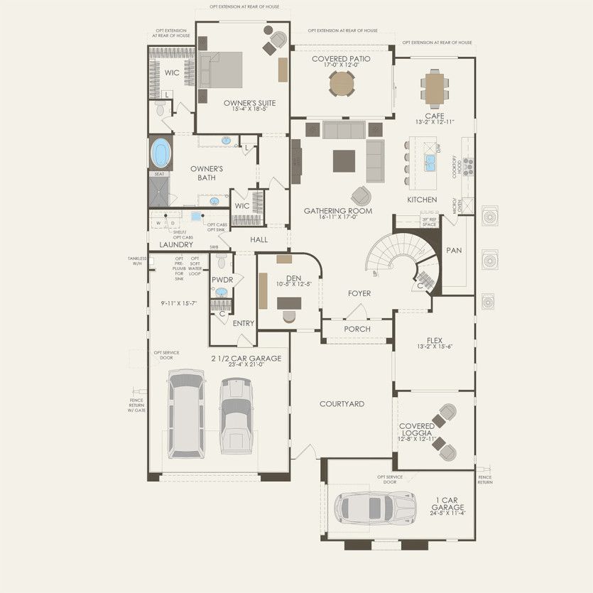 First Floor 5 br / 3.5 ba