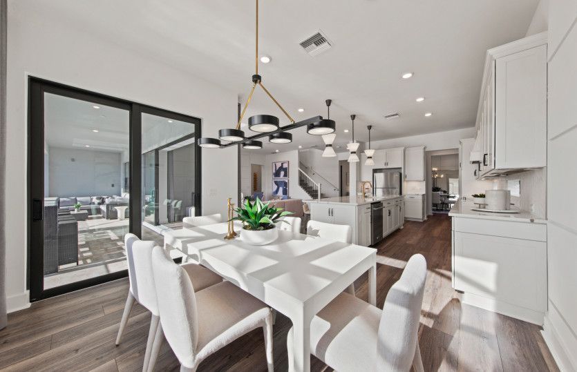 Café conveniently located off kitchen