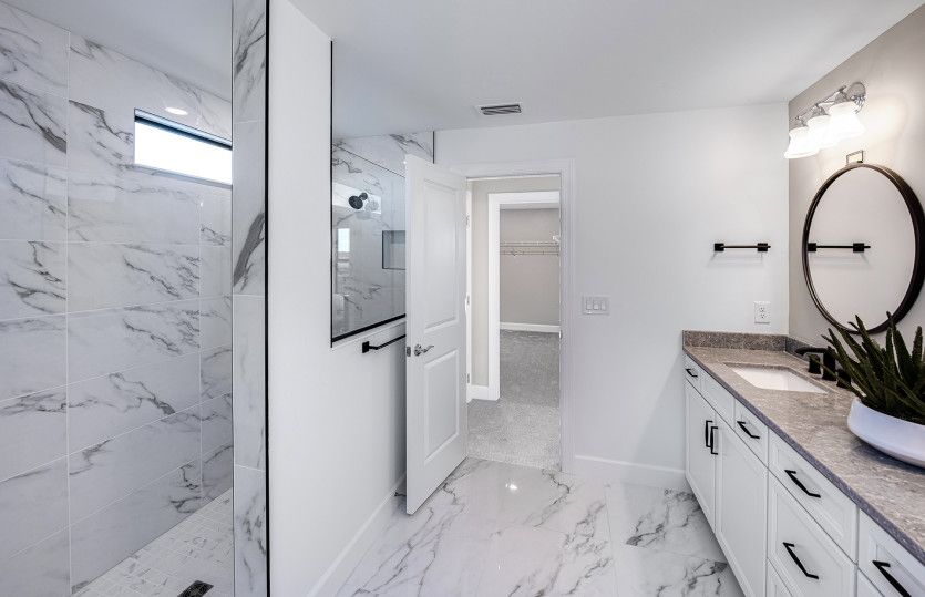Owner's bath with optional upgraded walk-in shower
