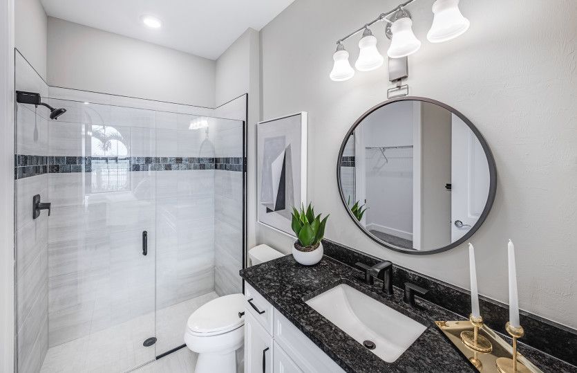 Secondary bath with optional shower