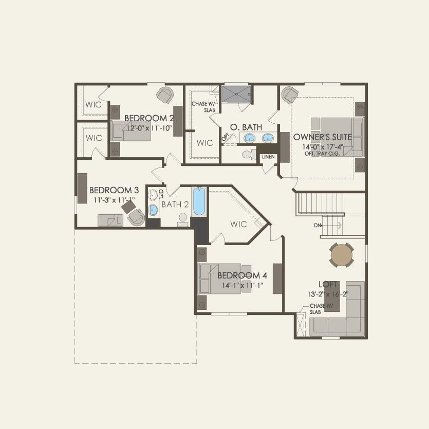 Second Floor 4 br / 2.5 ba