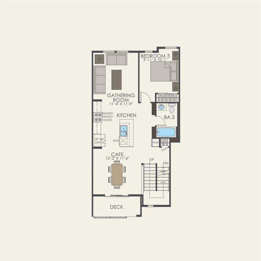 Second Floor 3 br / 3 ba