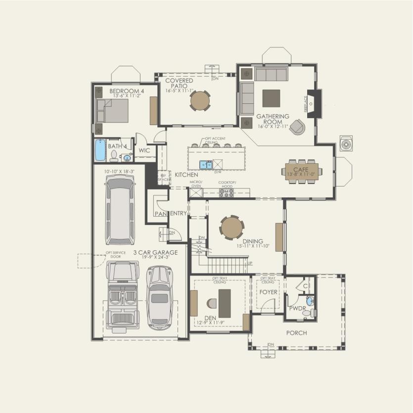 First Floor 4 br / 4.5 ba