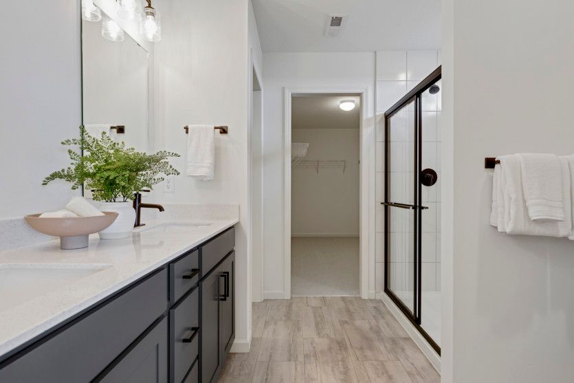Spa Like Owner's Bath with Private Walk-In Closet