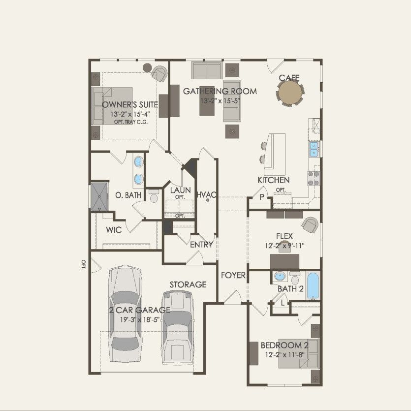 First Floor 2 br / 2 ba