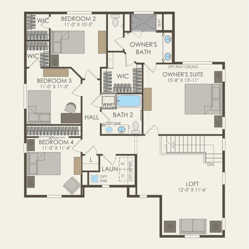 Second Floor 4 br / 2.5 ba