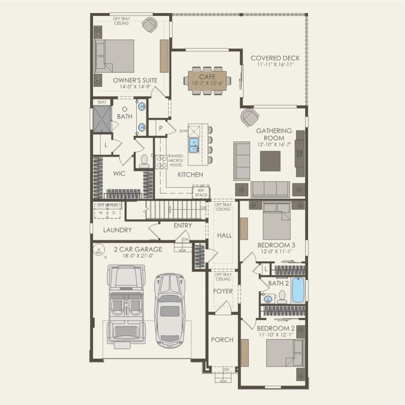 First Floor 3 br / 2 ba