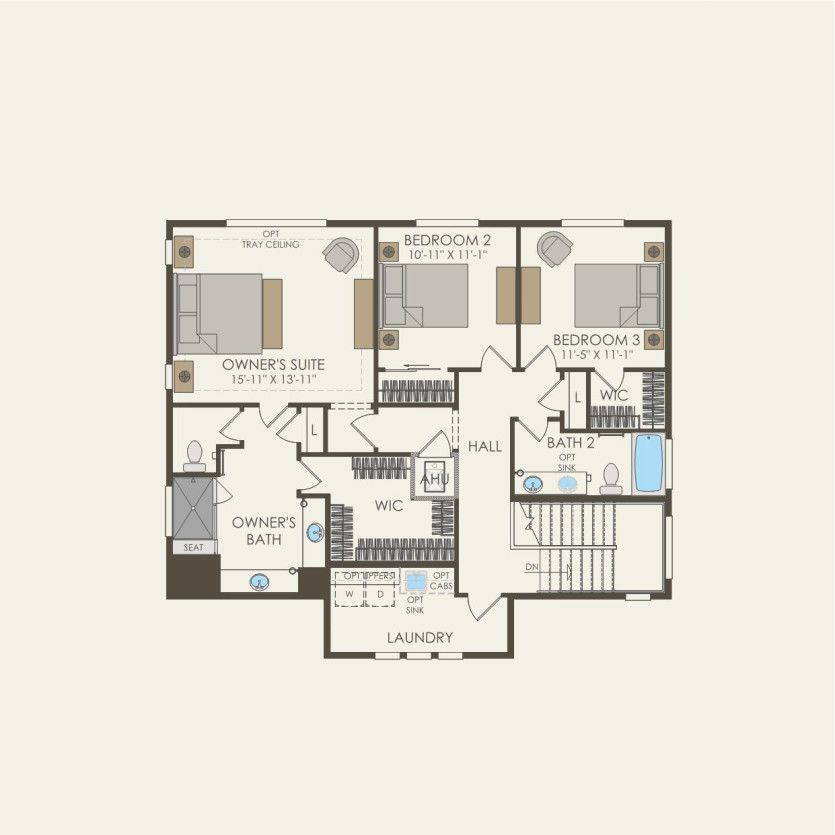 Second Floor 3 br / 2.5 ba