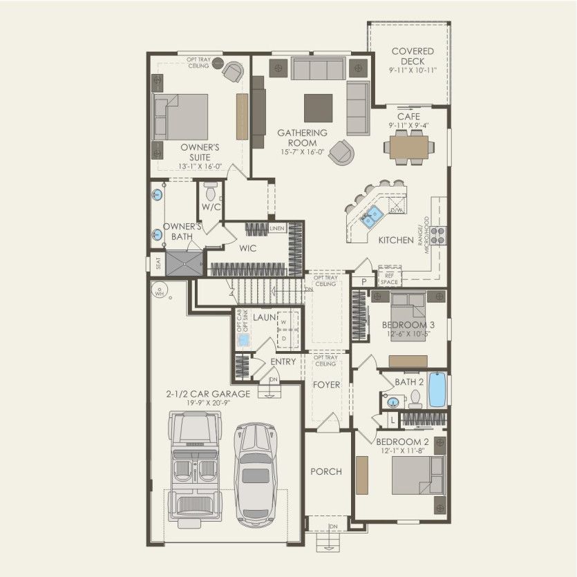 First Floor 3 br / 2 ba