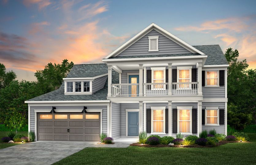 Furman Exterior 53 features siding, double covered front siting porches and 2 car garage