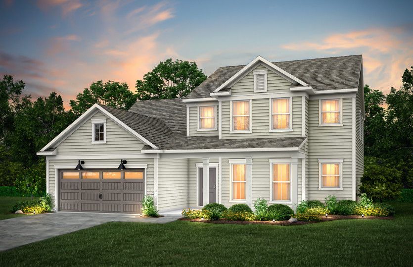 Furman Exterior 55 features siding, covered front siting porch and 2 car garage