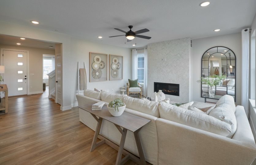 The gathering room is perfectly suited for things like family movie nights.