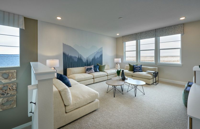 Enjoy a second living space upstairs in the loft.