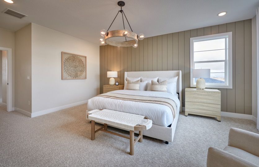 The Quincy owner's suite was designed with style and comfort in mind.