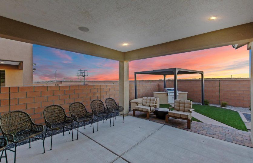 Enjoy the New Mexican weather from the comfort of the large covered patio.
