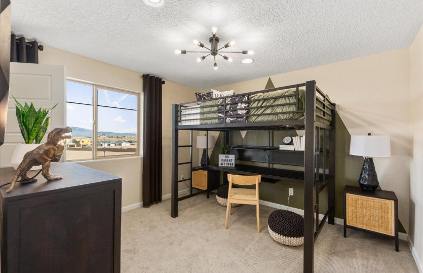 Upstairs bedroom 2 is perfectly suited for a children's bedroom.