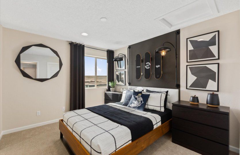 Upstairs bedroom 4 is spacious and connects to bedroom 4 via the Jack & Jill bathroom.