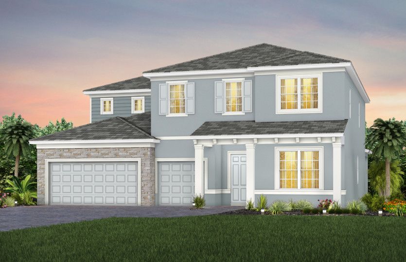 Oakhurst Exterior FM2 with stone