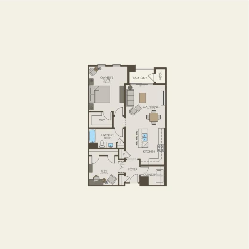 First Floor 1 br / 1 ba