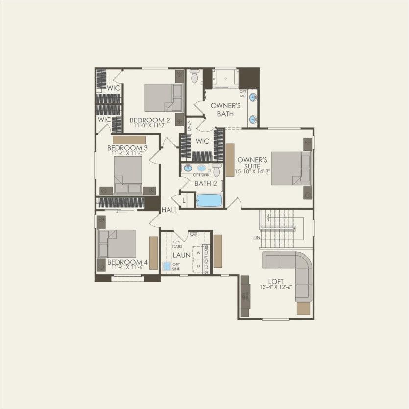 Second Floor 4 br / 2.5 ba