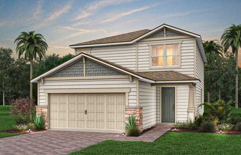 Craftsman with Stone Elevation | C2 with Stone