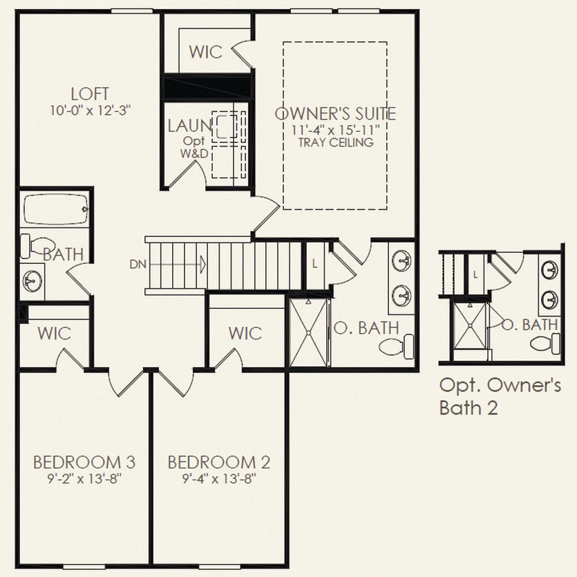 Second Floor 3 br / 2.5 ba