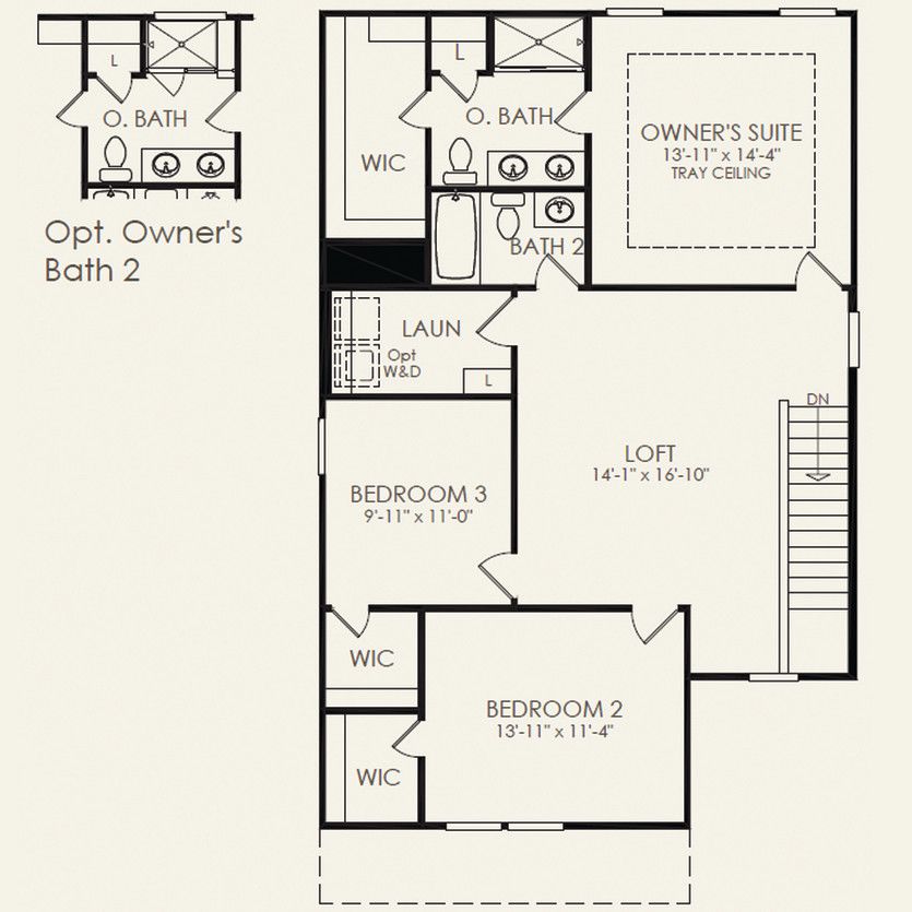 Second Floor 3 br / 2.5 ba