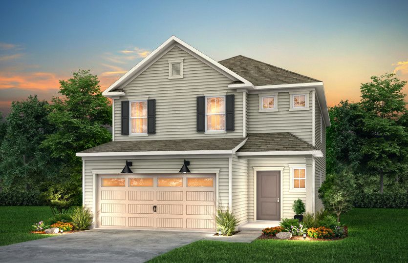 Murray Exterior LC1A features siding, covered front porch and 2 car garage