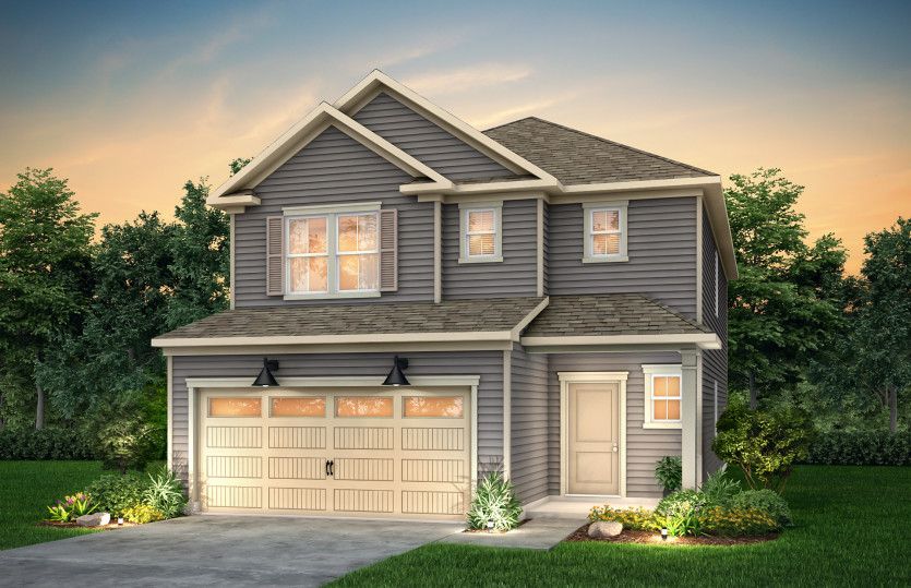 Murray Exterior LC2A features siding, covered front porch and 2 car garage