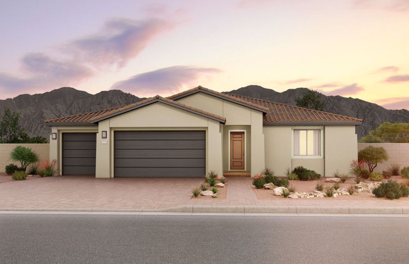 Exterior A with Oversized Garage
