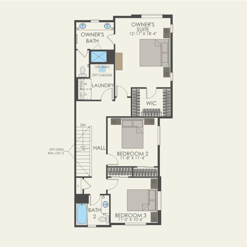 Third Floor 4 br / 3.5 ba