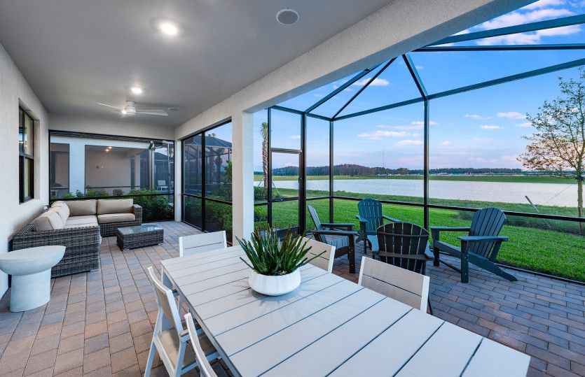 Extended lanai with water views