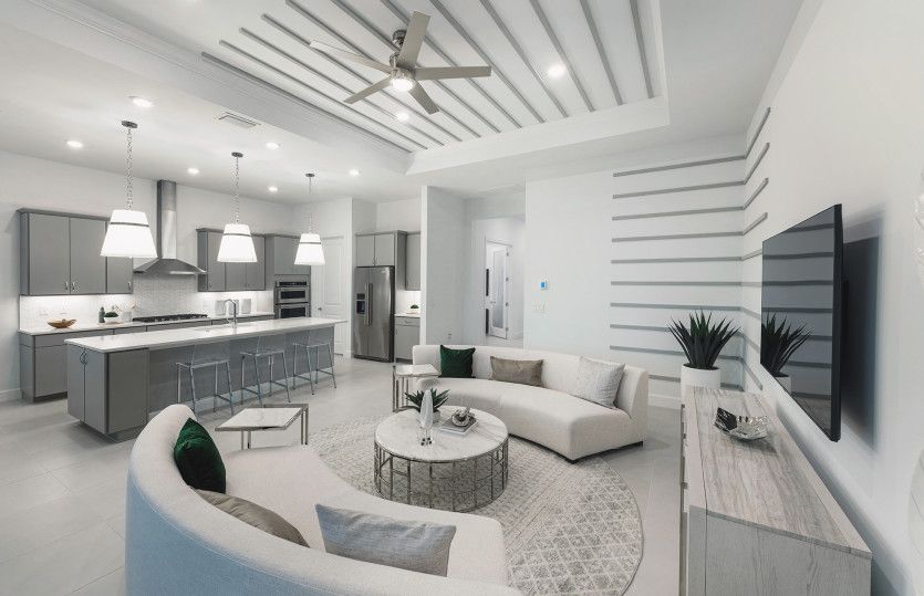 Open concept layout