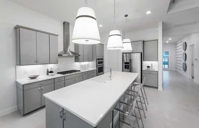 Chef-inspired kitchen with large island