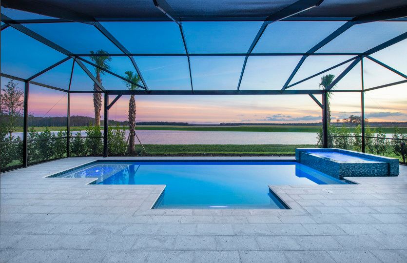 Enjoy stunning views from your screened-in pool