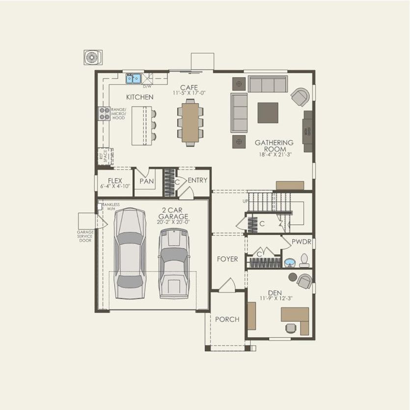First Floor 3 br / 2 ba