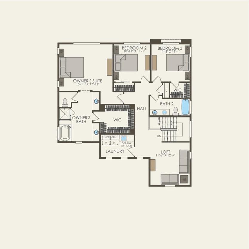 Second Floor 3 br / 2 ba