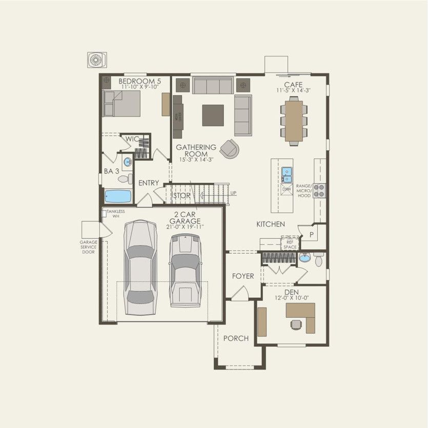First Floor 5 br / 3 ba