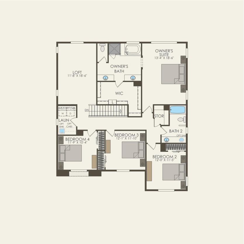Second Floor 5 br / 3 ba
