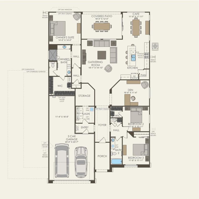 First Floor 3 br / 2 ba