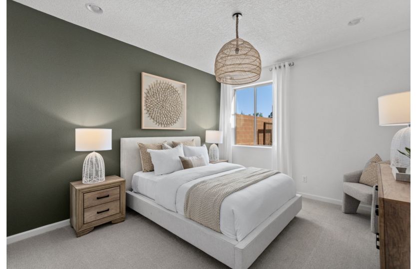 Spacious guest suite on the first floor includes its own bathroom.