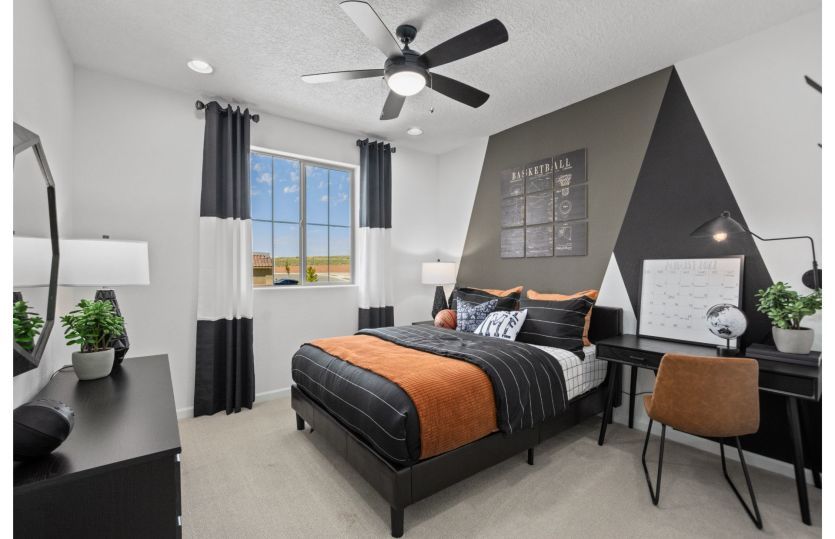 Large bedrooms that can be used for a child's room or home gym.