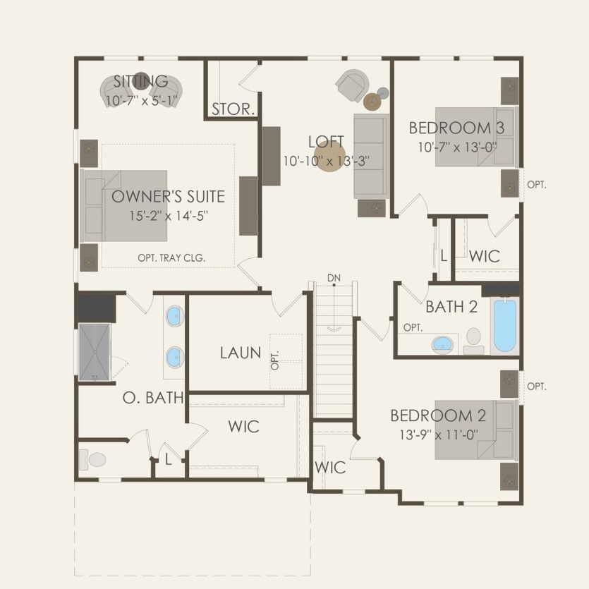 Second Floor 3 br / 2.5 ba