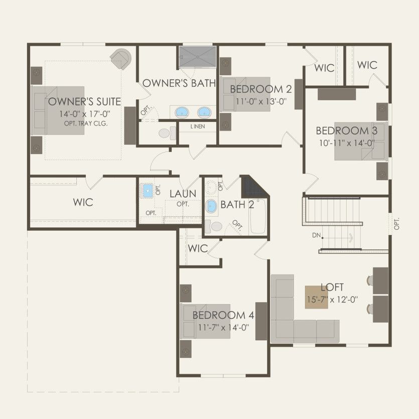 Second Floor 4 br / 2.5 ba