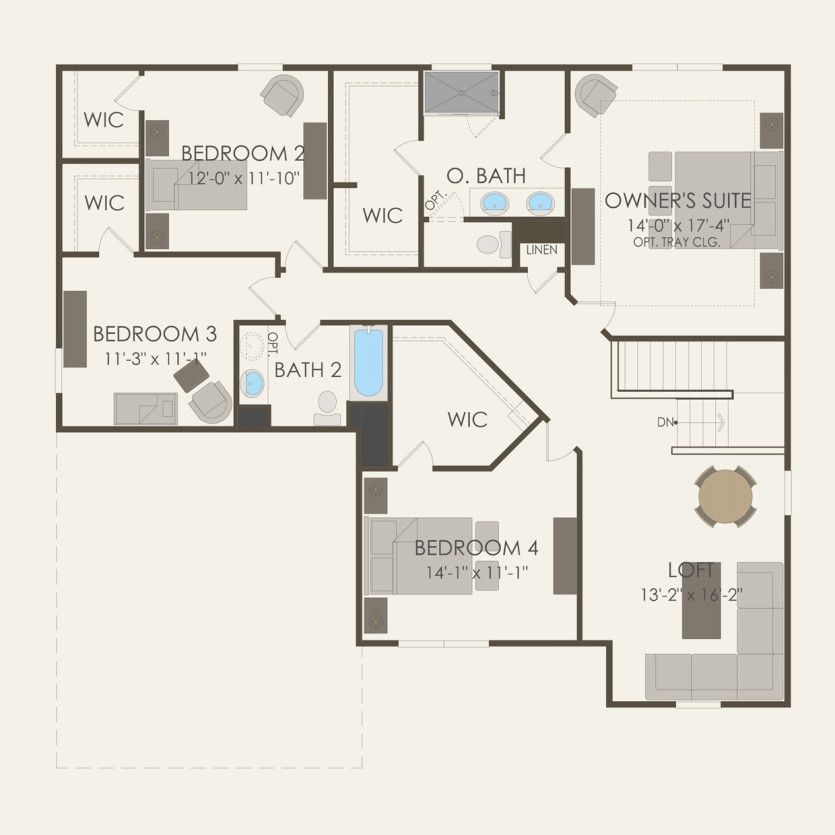 Second Floor 4 br / 2.5 ba