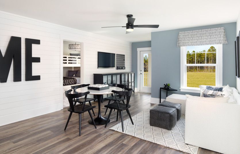 Lounge and gather with friends in the loft.