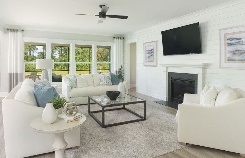 Entertain guests or lounge in the bright gathering room.